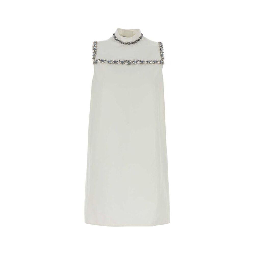 Prada Women White Cotton Dress